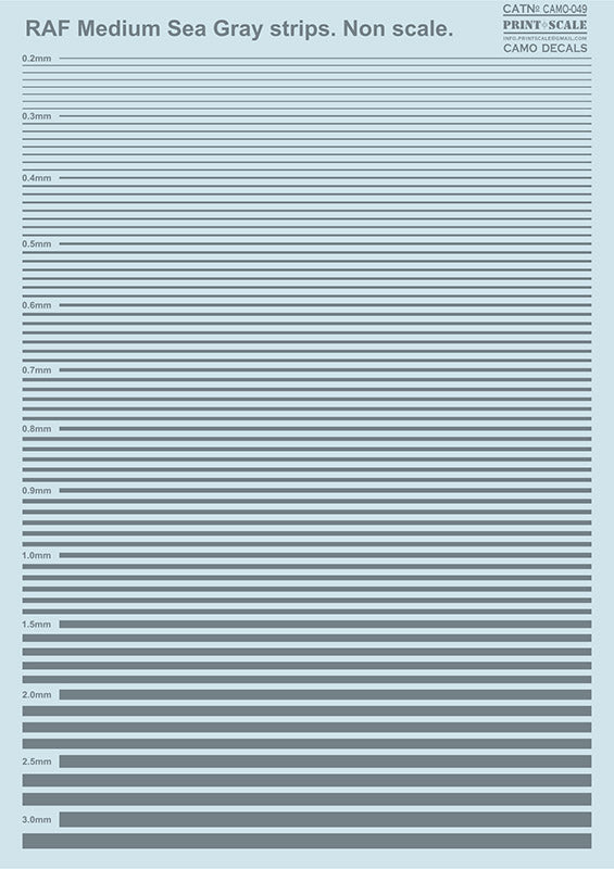 Print Scale 049 - RAF Medium Sea Grey Stripes