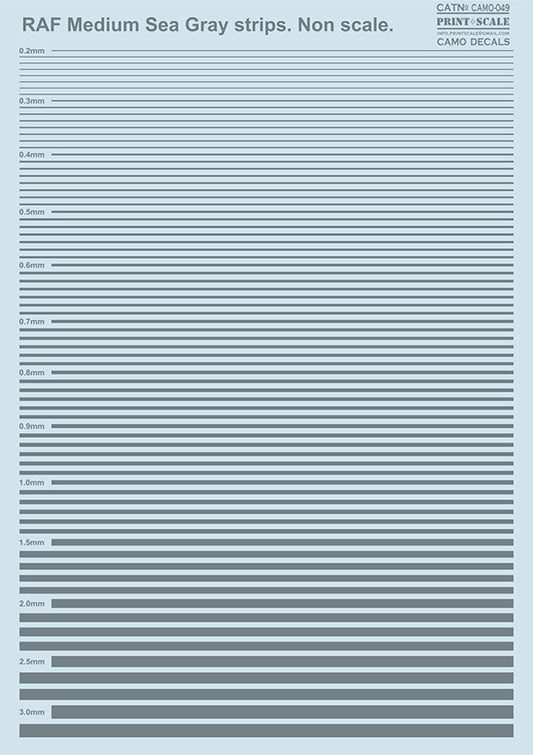 Print Scale 049 - RAF Medium Sea Grey Stripes