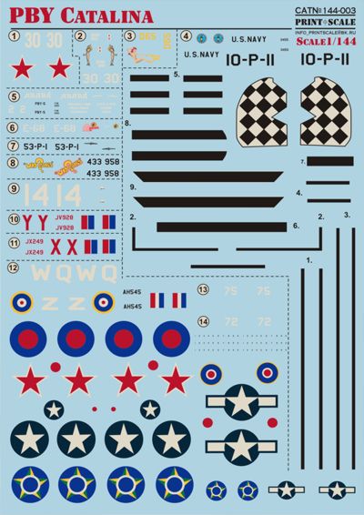 Print Scale 14403 1:144 Consolidated PBY Catalina