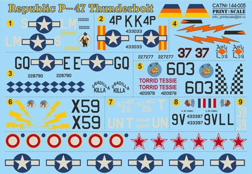 Print Scale 14405 1:144 Republic P-47D Thunderbolt