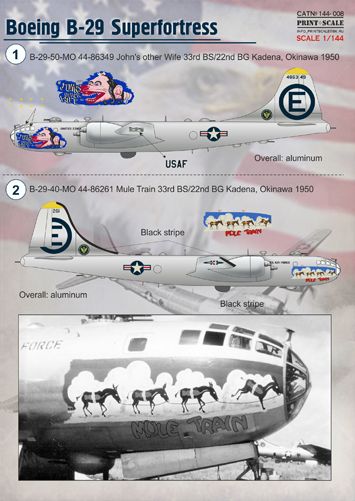 Print Scale 14408 1:144 Boeing B-29A Superfortress