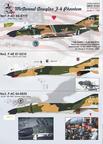 Print Scale 14410 1:144 McDonnell F-4C/D/E Phantom II in Vietnam War