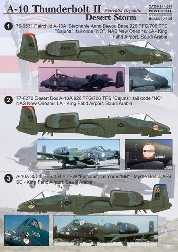 Print Scale 14411 1:144 Fairchild A-10A Thunderbolt II