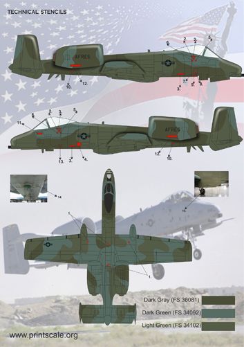 Print Scale 14411 1:144 Fairchild A-10A Thunderbolt II