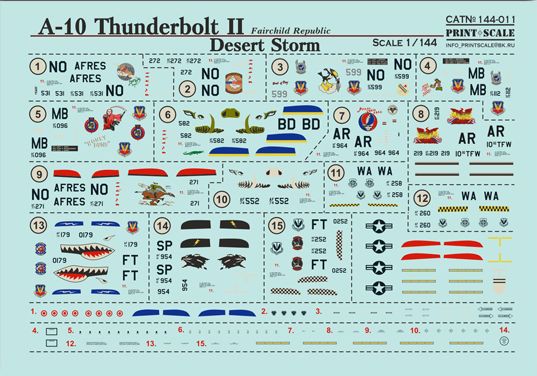 Print Scale 14411 1:144 Fairchild A-10A Thunderbolt II