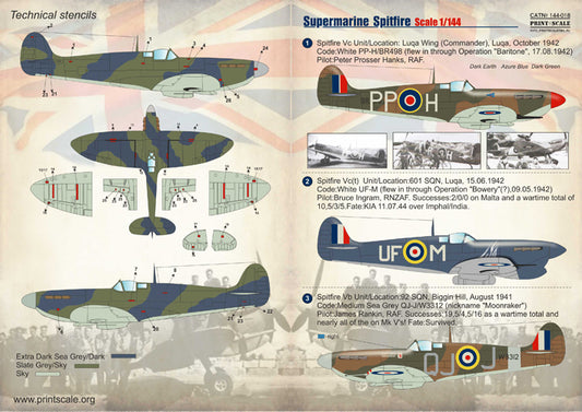 Print Scale 14418 1:144 Supermarine Spitfire Mk.Vb/Vc