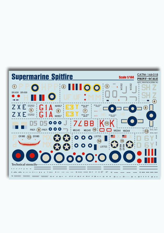 Print Scale 14418 1:144 Supermarine Spitfire Mk.Vb/Vc