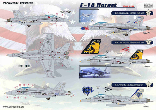 Print Scale 14419 1:144 McDonnell-Douglas F/A-18C Hornet