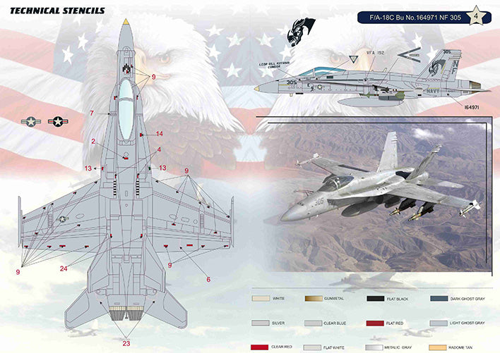 Print Scale 14419 1:144 McDonnell-Douglas F/A-18C Hornet