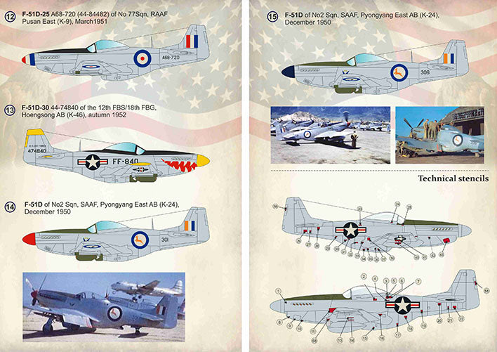 Print Scale 14422 1:144 North-American F-51 Mustang Units of the Korean War