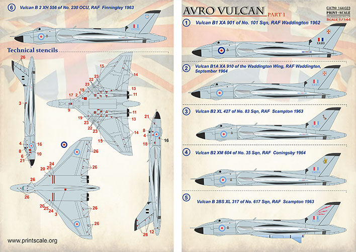 Print Scale 14423 1:144 Avro Vulcan B.2 Part 1