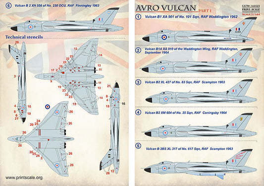 Print Scale 14423 1:144 Avro Vulcan B.2 Part 1