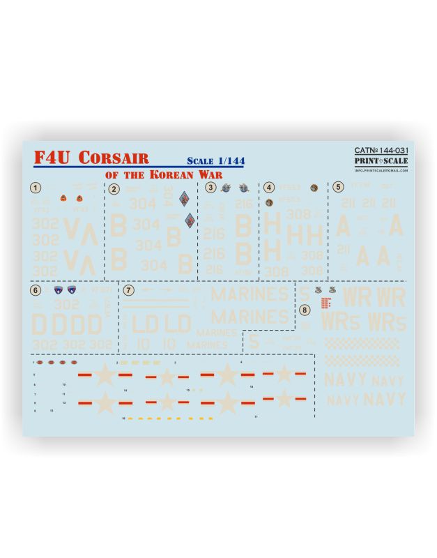 Print Scale 14431 1:144 Vought F4U Corsair