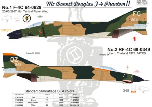 Print Scale 32004 1:32 McDonnell F-4C Phantom II in Vietnam War Part 1