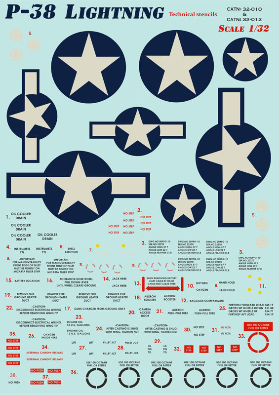 Print Scale 32010 1:32 Lockheed P-38H/P-38J Lightning Part 2