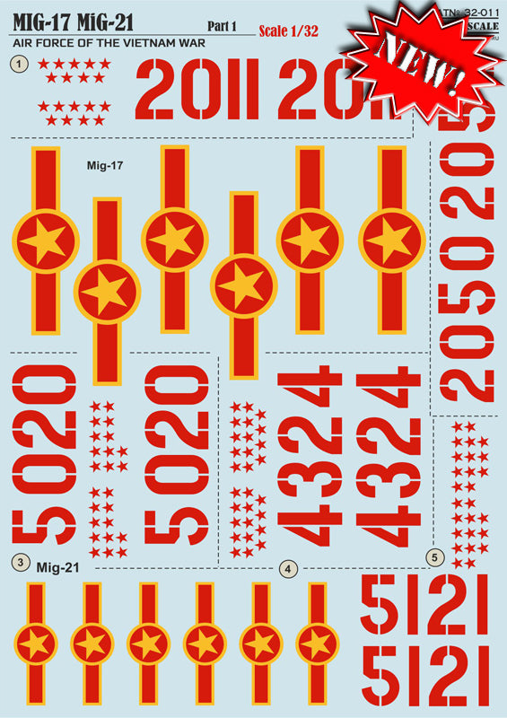 Print Scale 32011 1:32 MIG-17 / MIG-21 Air force of the Vietnam War