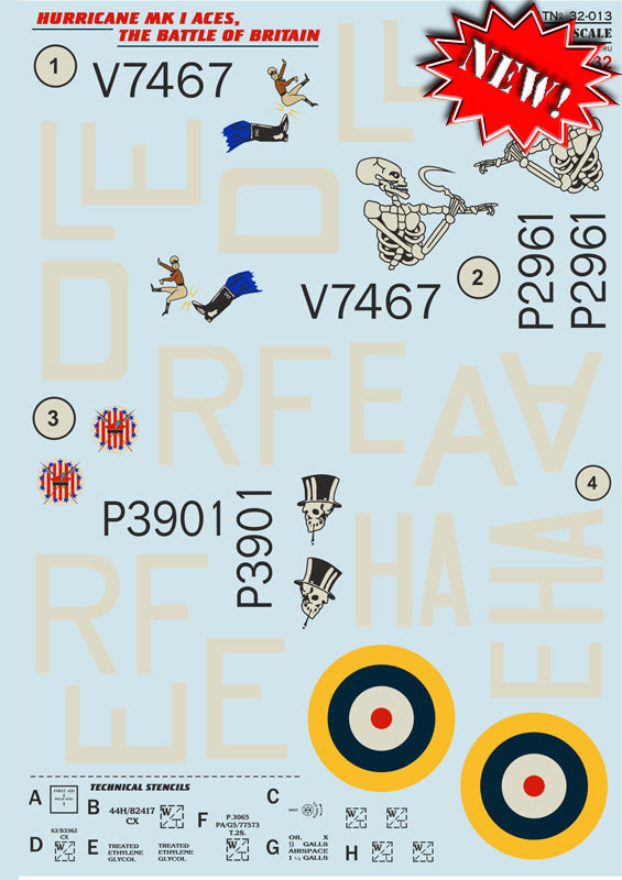 Print Scale 32013 1:32 Hawker Hurricane Mk.I Aces The Battle of Britain