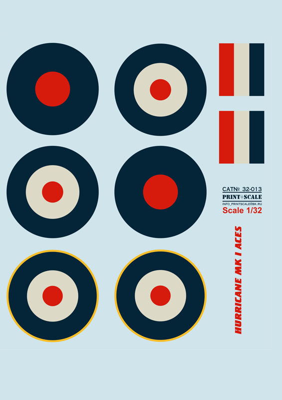 Print Scale 32013 1:32 Hawker Hurricane Mk.I Aces The Battle of Britain