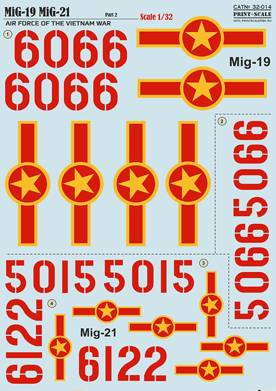 Print Scale 32014 1:32 Mikoyan MiG-19 / MiG-21 Vietnam War