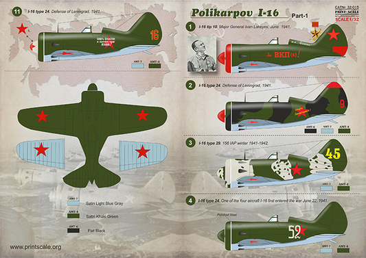 Print Scale 32015 1:32 Polikarpov I-16 Part 1