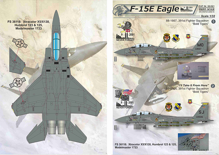 Print Scale 32021 1:32 McDonnell F-15E Eagle