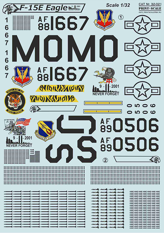 Print Scale 32021 1:32 McDonnell F-15E Eagle