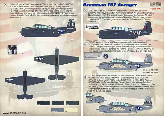 Print Scale 32022 1:32 Grumman TBF Avenger