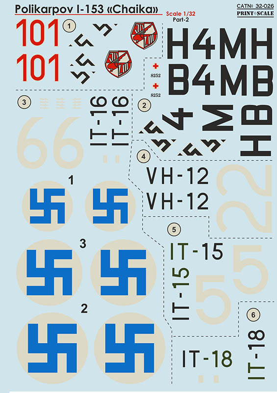 Print Scale 32026 1:32 Polikarpov I-153 'Chaika' Part 2