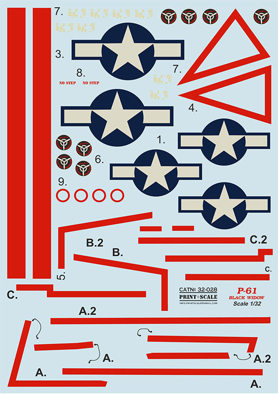 Print Scale 32028 1:32 Northrop P-61B Black Widow