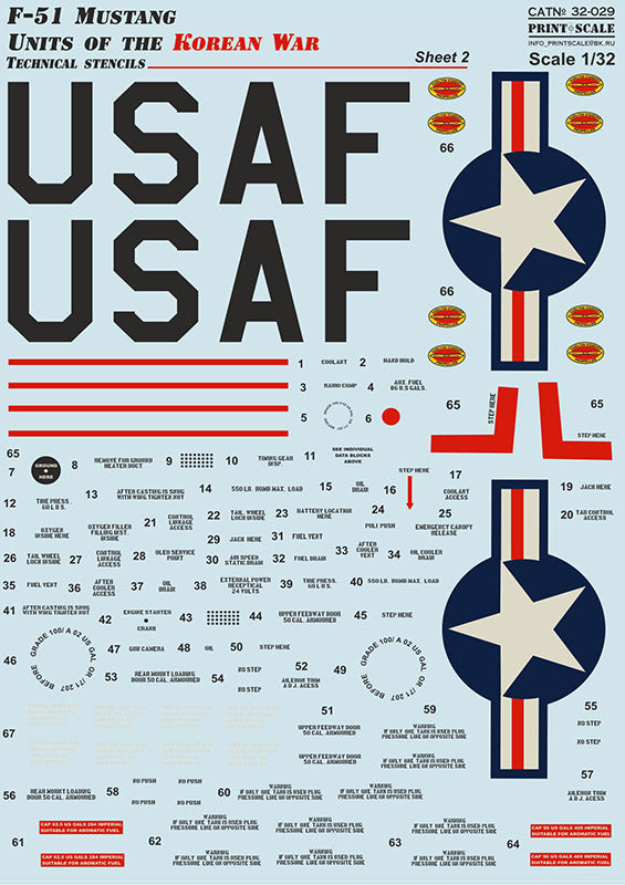 Print Scale 32029 1:32 North-American F-51 Mustang Units of the Korean War