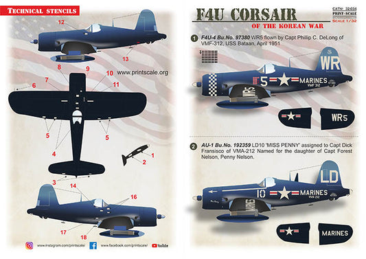 Print Scale 32034 1:32 Vought F4U Corsair in Korean War Part 2