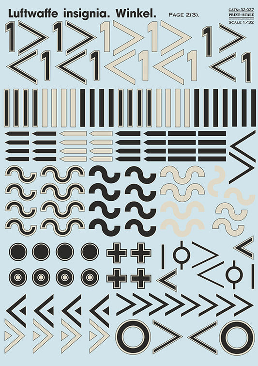 Print Scale 32-037 1:32 Luftwaffe Insignia. Winkel