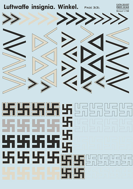 Print Scale 32-037 1:32 Luftwaffe Insignia. Winkel