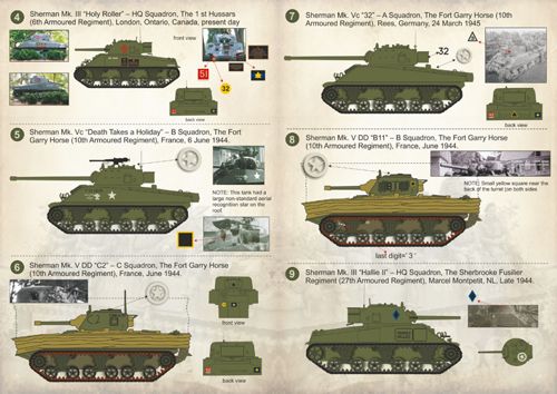 Print Scale 35-004 1:35 Sherman Tanks of the 2nd Canadian Armoured Brigade in WWII