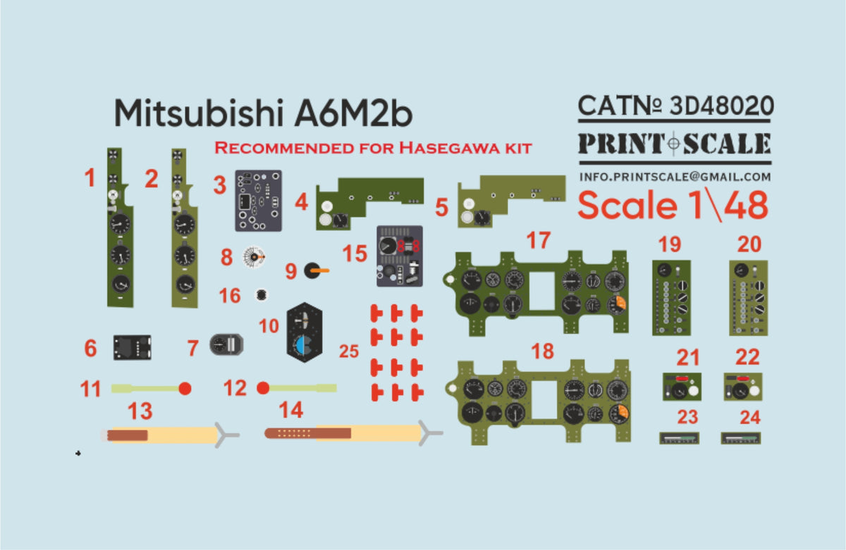 Print Scale 3D48-20 1:48 Mitsubishi A6M2B Zero
