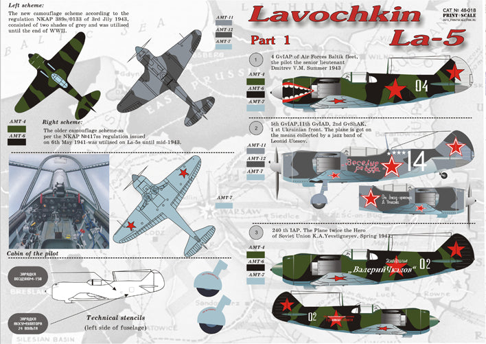 Print Scale 48018 1:48 Lavochkin La-5 Part 1