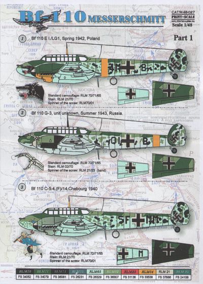 Print Scale 48027 1:48 Messerschmitt Bf-110 Part 1