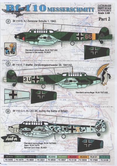 Print Scale 48028 1:48 Messerschmitt Bf-110 Part 2