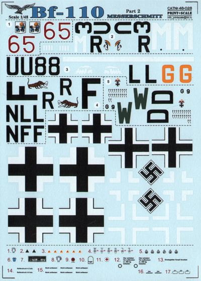 Print Scale 48028 1:48 Messerschmitt Bf-110 Part 2