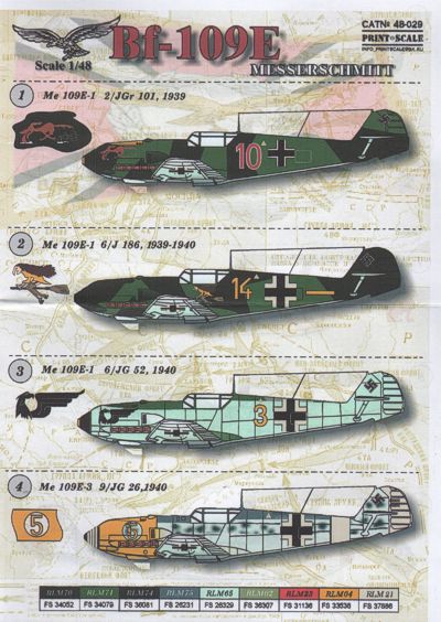 Print Scale 48029 1:48 Messerschmitt Bf-109E Part 1