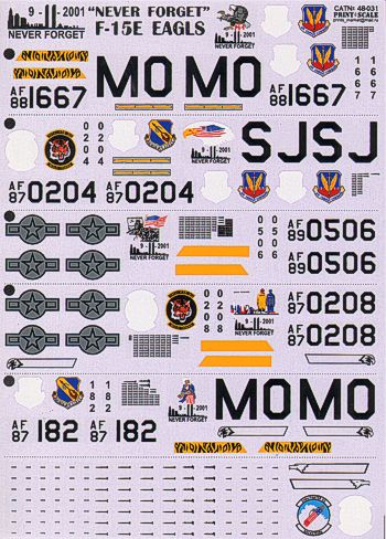 Print Scale 48031 1:48 McDonnell F-15/McDonnell F-15E Strike Eagle Part 2