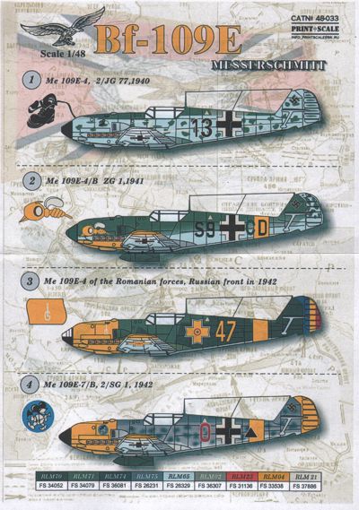 Print Scale 48033 1:48 Messerschmitt Bf-109E-4 Part 2