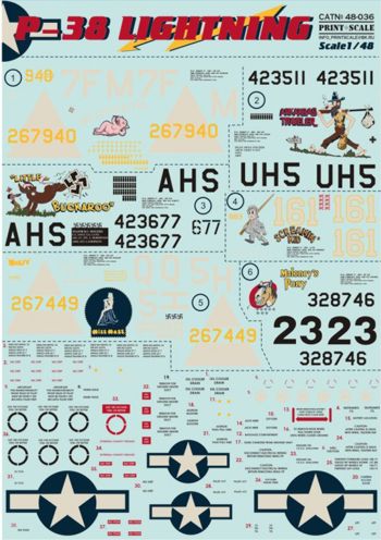 Print Scale 48036 1:48 Lockheed P-38 Lightning Part 1