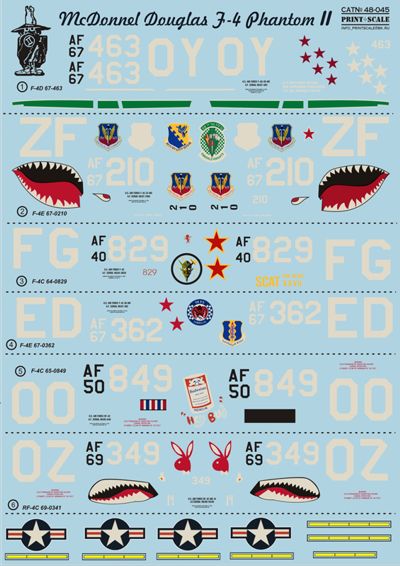 Print Scale 48045 1:48 McDonnell F-4 Phantom II in Vietnam War