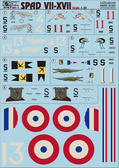 Print Scale 48046 1:48 Spad VII-XVII Part 1