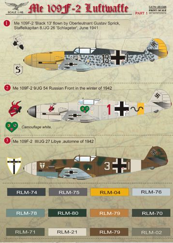 Print Scale 48048 1:48 Messerschmitt Bf-109F-2 Part 1