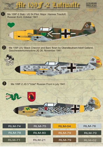 Print Scale 48049 1:48 Messerschmitt Bf-109F-2 Part 2