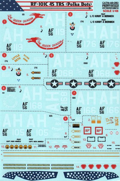 Print Scale 48050 1:48 McDonnell RF-101C Voodoo TRS 'Polka Dots'