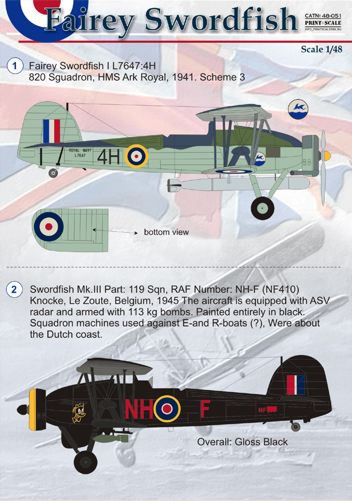 Print Scale 48051 1:48 Fairey Swordfish Mk.I/Mk.II/Mk.III