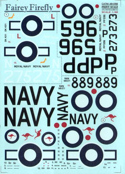 Print Scale 48058 1:48 Fairey Firefly F Mk.I / FR Mk.I